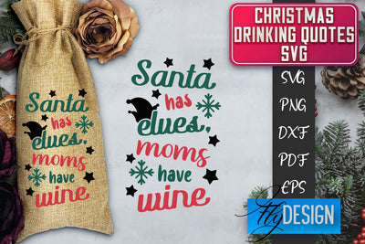 Christmas Drinking Quotes SVG | Funny Alcohol SVG | Christmas Quotes SVG Fly Design 