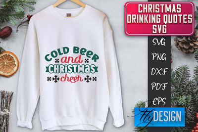 Christmas Drinking Quotes SVG | Funny Alcohol SVG | Christmas Quotes SVG Fly Design 