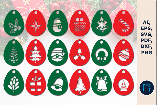 Christmas earring Ornaments SVG bundle SVG MD JOYNAL ABDIN 