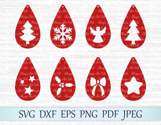 Christmas earrings cut files SVG MagicArtLab 