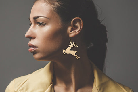 Christmas earrings svg bundle, faux leather earring template SVG Digital Rainbow Shop 