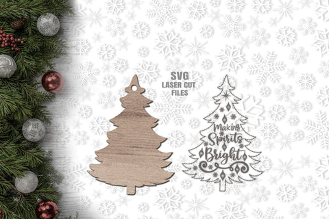 Christmas Earrings SVG | Christmas Tree SVG Laser Cut Files SVG Cloud9Design 