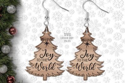 Christmas Earrings SVG Laser Cut Files | Christmas SVG SVG Cloud9Design 