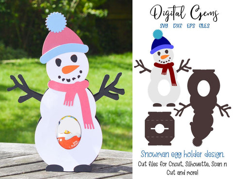 Christmas egg holders, Santa, Reindeer, Snowman, and Bear SVG Digital Gems 