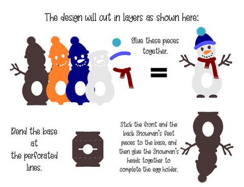 Christmas egg holders, Santa, Reindeer, Snowman, and Bear SVG Digital Gems 