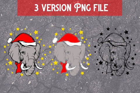 Christmas elephant, santa elephant svg SVG dadan_pm 