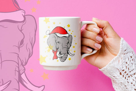 Christmas elephant, santa elephant svg SVG dadan_pm 