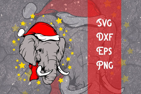 Christmas elephant, santa elephant svg SVG dadan_pm 