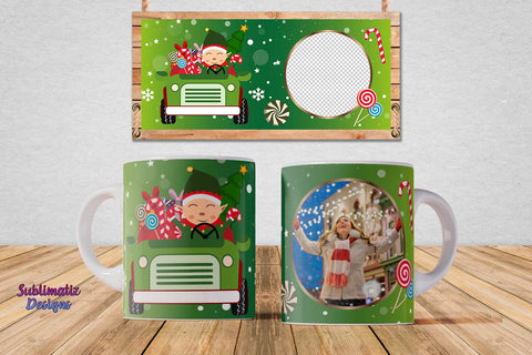 Christmas Elf Mug template PNG for Sublimation Sublimation Sublimatiz Designs 