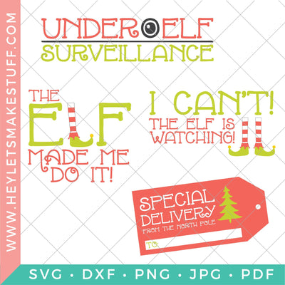 Christmas Elf SVG Bundle SVG Hey Let's Make Stuff 