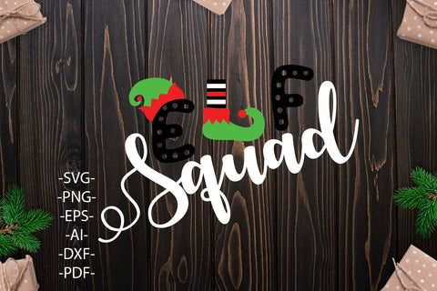 Christmas Elf Svg | Elf squad Svg | Christmas Svg | Christmas Clipat | Holiday designs Svg | Svg, Png, Eps, Pdf. Dxf files | SVG 1uniqueminute 