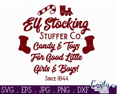 Christmas Elf Svg - Stocking Stuffers - Christmas Svg SVG Crafty Mama Studios 