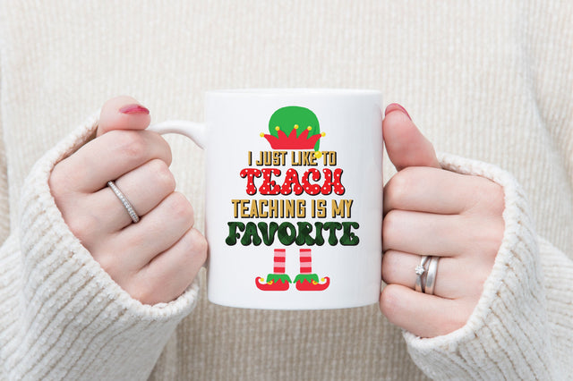 Christmas Elf Teacher Sublimation Sublimation SVGista 
