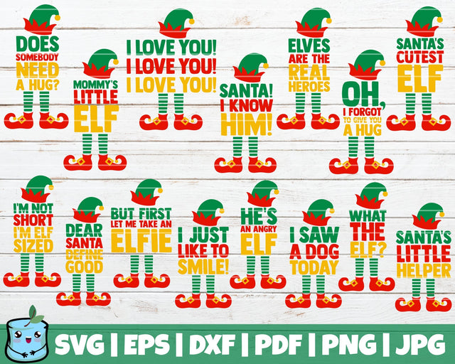 Christmas Elves SVG Bundle SVG MintyMarshmallows 