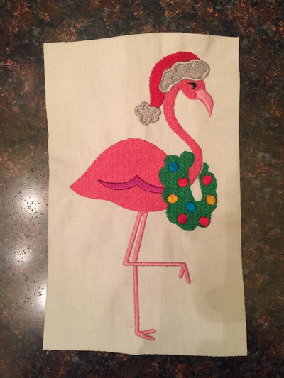Christmas Embroidery Flamingo Embroidery/Applique MissMarysEmbroidery 
