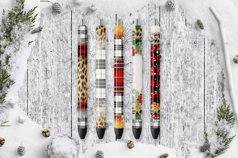 Christmas Epoxy Pen Wraps Bundle PNG Sublimation Sublimation OrangeBrushStudio 