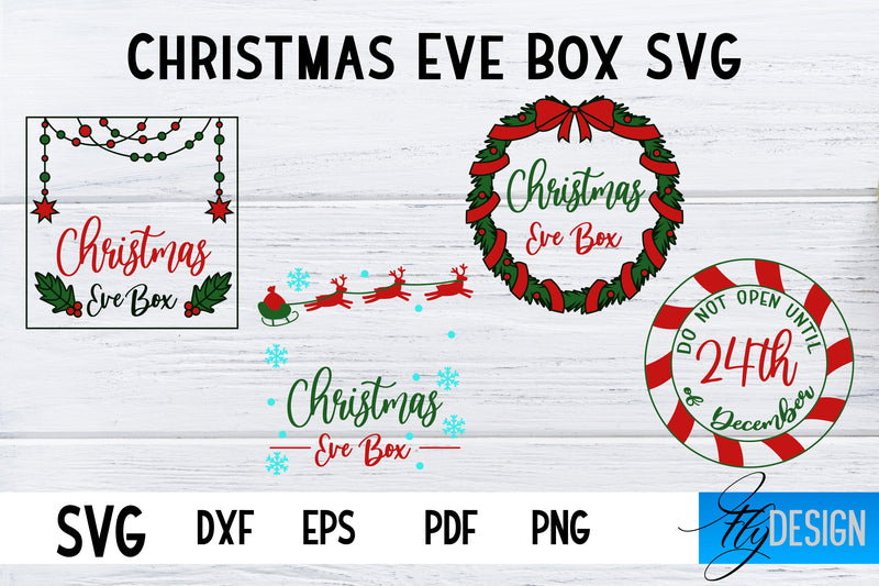 Christmas Eve Box SVG | Xmas SVG | Christmas SVG Design SVG Fly Design 
