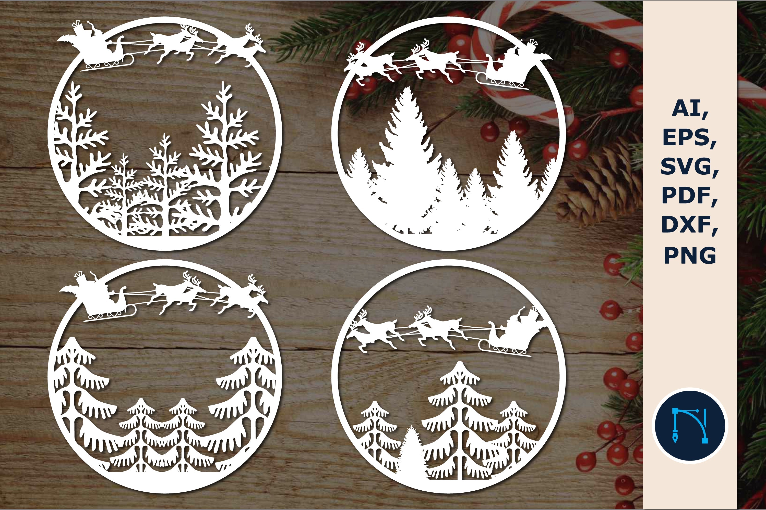 Christmas eve Ornaments SVG bundle - So Fontsy