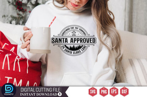 Christmas eve toy company santa approved 24 santa claus lane SVG SVG DESIGNISTIC 
