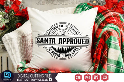 Christmas eve toy company santa approved 24 santa claus lane SVG SVG DESIGNISTIC 