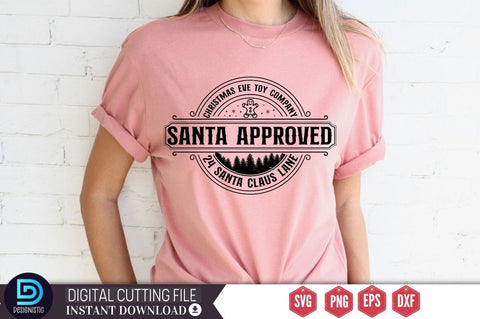 Christmas eve toy company santa approved 24 santa claus lane SVG SVG DESIGNISTIC 