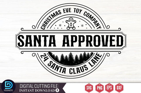 Christmas eve toy company santa approved 24 santa claus lane SVG SVG DESIGNISTIC 
