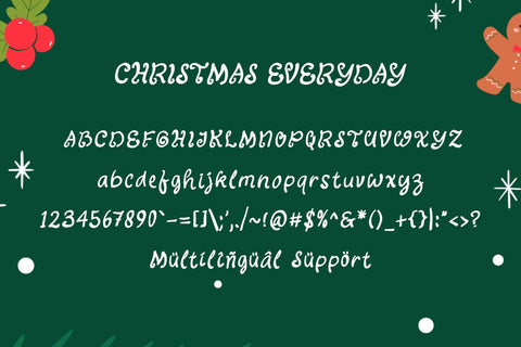 Christmas Everyday Font Prasetya Letter 