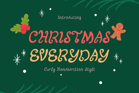 Christmas Everyday Font Prasetya Letter 