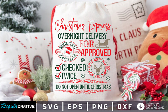 Christmas express overnight delivery SVG Design SVG Regulrcrative 