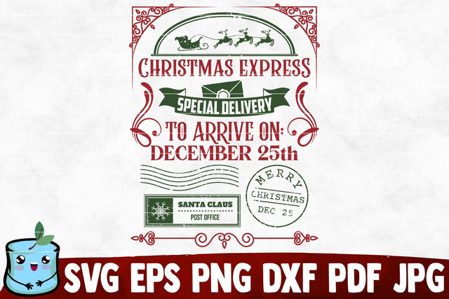 Christmas Express To Arrive On December 25th SVG Cut File SVG MintyMarshmallows 