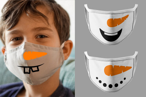 Christmas face mask svg bundle, Snowman face mask SVG bundle SVG Digital Rainbow Shop 