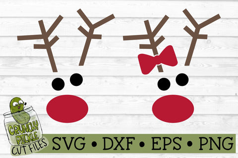 Christmas Faces - Reindeer SVG File SVG Crunchy Pickle 
