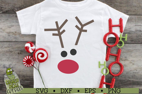 Christmas Faces - Reindeer SVG File SVG Crunchy Pickle 