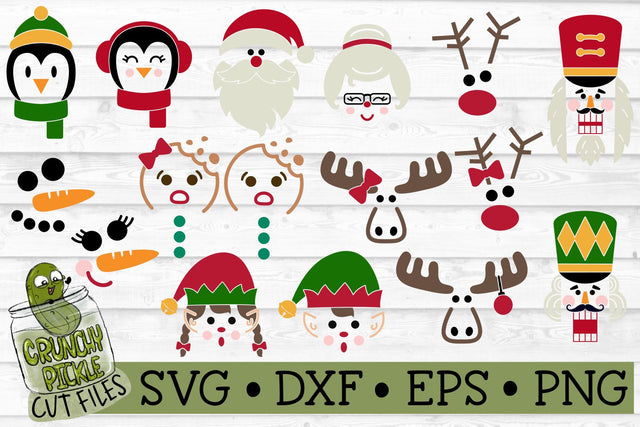 Christmas Faces SVG Bundle SVG Crunchy Pickle 