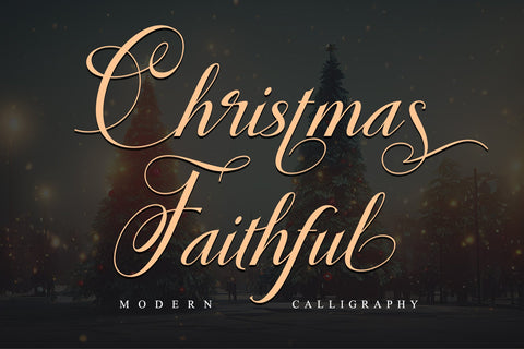 Christmas Faithful Font Letterara 