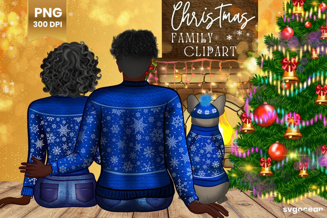 Christmas Family Clipart Bundle | Parents | Cozy Winter Sublimation SVG SvgOcean 