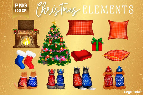Christmas Family Clipart Bundle | Parents | Cozy Winter Sublimation SVG SvgOcean 