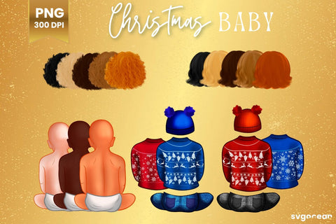 Christmas Family Clipart Bundle | People Creator | Cozy Winter Sublimation SVG SvgOcean 