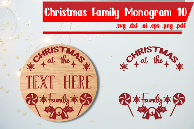 Christmas Family monogram 10 SVG zafrans studio 