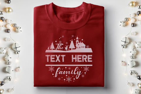 Christmas Family monogram 5 Sublimation zafrans studio 