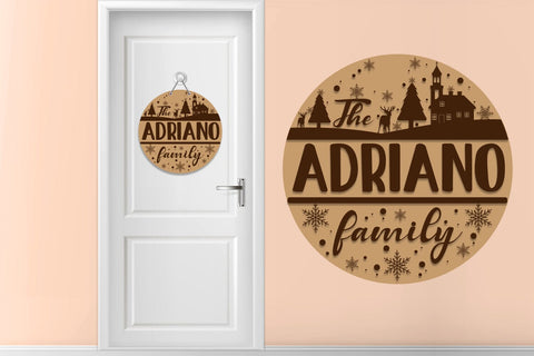 Christmas Family monogram 5 Sublimation zafrans studio 