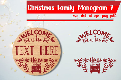 Christmas Family monogram 7 SVG zafrans studio 