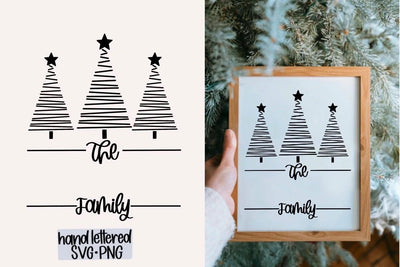 Christmas Family SVG, Hand Lettered SVG SVG AnitaAlyiaLettering 