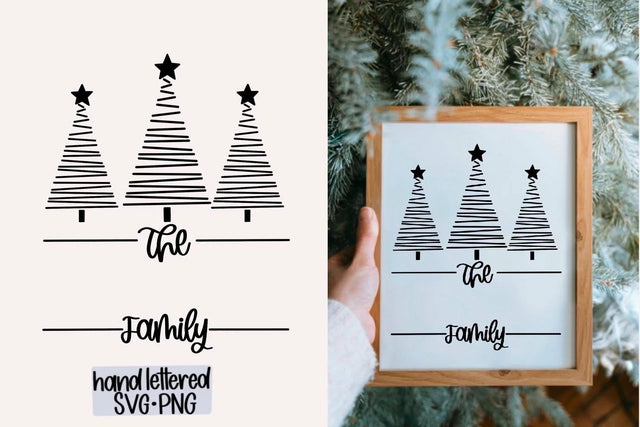Christmas Family SVG, Hand Lettered SVG SVG AnitaAlyiaLettering 