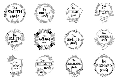 Christmas Family Wreath SVG Bundle SVG CraftLabSVG 