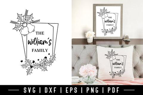 Christmas Family Wreath SVG Cut File SVG CraftLabSVG 