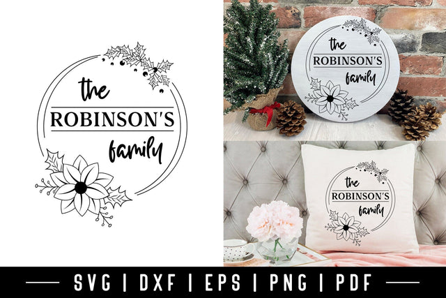 Christmas Family Wreath SVG Cut File SVG CraftLabSVG 