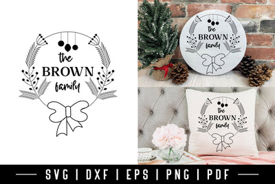 Christmas Family Wreath SVG Design SVG CraftLabSVG 