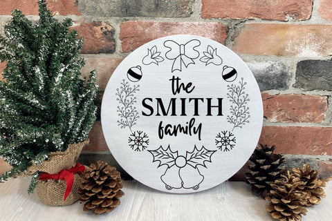 Christmas Family Wreath SVG Design SVG CraftLabSVG 