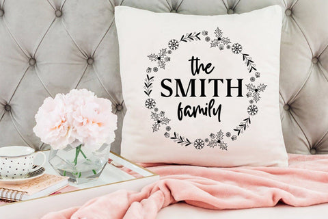 Christmas Family Wreath SVG Design SVG CraftLabSVG 